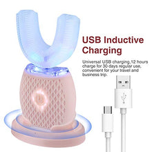 Load image into Gallery viewer, Ultrasonic Toothbrush Automatic Toothbrush for Adults Upgraded Rechargeable Automatic Toothbrush Teeth Whitening Toothbrush Wireless Charging Pink