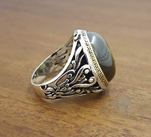 Load image into Gallery viewer, Beautiful Handcrafted 925K Sterling Silver Mens Ring With Cz Peridot Stone RP1252