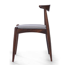 Load image into Gallery viewer, Christopher Knight Home 300007 Francie Fabric with Walnut Finish Dining Chairs, 2-Pcs Set, Light Grey / Walnut