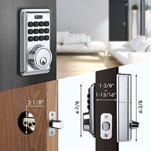 Load image into Gallery viewer, iMagic Keypad Deadbolt, Keyless Entry Deadbolt Lock, Electronic Keypad Door Lock, Auto Lock, 50 User Codes, Easy to Install (Satin Nickel)
