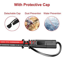Load image into Gallery viewer, iMESTOU 10AWG SAE Cables 2 Pin Quick Disconnect Plug to O Ring Terminal Harness 1 Feet Extension Charge Cables SAE Connectors for 12V/24V Motorcycle, ATV, Lawn Mower, Truck(2)