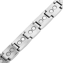 Load image into Gallery viewer, Blue Carbon Fiber Titanium Magnetic Bracelet Adjustable By Willis Judd