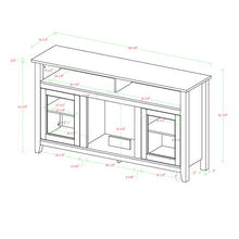 Load image into Gallery viewer, WE Furniture Tall Rustic Wood Fireplace Stand for TV's up to 64" Living Room Storage, Barnwood Brown