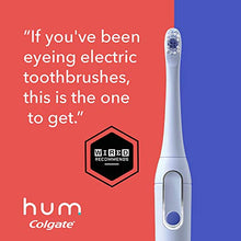 Load image into Gallery viewer, hum by Colgate Smart Battery Toothbrush Kit, Sonic Toothbrush with Travel Case and Replacement Head, Blue