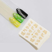 Load image into Gallery viewer, Ocealux Gold Silver Nail Art Stickers 30 Sheets Metallic Water Transfer Decals Feather Flower Spider Butterfly Lace Dream Catcher Design Decal For Nails Decoration Nail Art Manicure Slider