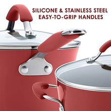 Load image into Gallery viewer, Rachael Ray Cucina Nonstick Sauce Pan/Saucepan with Lid, 2 Quart, Red