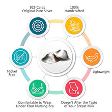 Load image into Gallery viewer, The Original Silver Nursing Cups - Nipple Shields for Nursing Newborn - Newborn Essentials Must Haves - Soothe and Protect Your Nursing Nipples - 925 Silver (L)