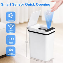 Load image into Gallery viewer, Anborry Bathroom Smart Touchless Trash Can 2.2 Gallon Automatic Motion Sensor Rubbish Can with Lid Electric Waterproof Narrow Small Garbage Bin for Kitchen, Office, Living Room, Toilet, Bedroom, RV