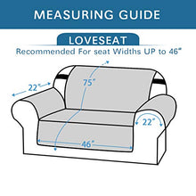 Load image into Gallery viewer, H.VERSAILTEX 100% Waterproof Loveseat Protector Couch Covers for 2 Cushion Couch Loveseat Cover Slipcover for Dogs Furniture Protector with Non-Slip Backing (Small Loveseat Seat Width 46", Smoke Blue)
