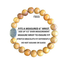 Load image into Gallery viewer, Handmade Palo Santo Bracelet Negative Energy Protection Yoga Wellness Gift for Women Made in USA Fits 6 inch Wrist Stretch (Small Wrist)