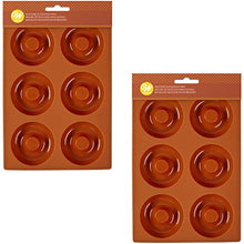 Load image into Gallery viewer, Wilton Non-Stick Food-Grade Silicone Donut Baking Pans, Set of 2