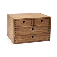 Load image into Gallery viewer, Kirigen Drak Brown Wood Desktop Storage Cabinet/Workspace Document Office necessity Organizer with 4 Drawers/Home,office Letter Mail Sorter with 3 levels/Hold Makeup Box (BR, 3-layer &4 drawers)