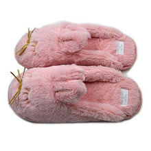 Load image into Gallery viewer, Cute Bunny Fuzzy Slippers |Warm Animal Memory Foam Rabbit Plush |Women Indoor Outdoor Bedroom Slippers (US 5-6, Pink)