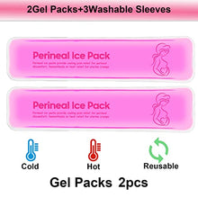 Load image into Gallery viewer, Reusable Perineal Cooling Pad for Postpartum & Hemorrhoid Pain Relief,Hot and Cold Pads for Postpartum Essentials, Hot & Cold Packs for Women After Pregnancy and Delivery, 2 Ice Pack and 3 Cover(pink)