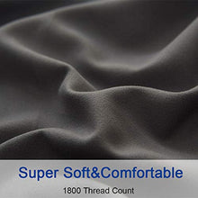Load image into Gallery viewer, Sonoro Kate Bed Sheet Set Super Soft Microfiber 1800 Thread Count Luxury Egyptian Sheets 16-Inch Deep Pocket Wrinkle and Hypoallergenic-4 Piece(Queen Dark Grey)