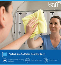 Load image into Gallery viewer, Buff Microfiber Cleaning Cloths (12 Pack) | Size 16" x 16"| All Purpose Microfiber Towels - Clean, Dust, Polish, Scrub, Absorbent (Gray)