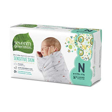 Load image into Gallery viewer, Seventh Generation Baby Diapers for Sensitive Skin, Animal Prints, Size 0 Newborn, 36 count