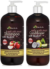 Load image into Gallery viewer, Apple Cider Vinegar & Biotin Shampoo & Conditioner (2 x 16oz) | Infused with Aloe Vera Juice, Argon Oil & Saw Palmetto Extract | Balances pH, Condition, Strengthen, Moisturize & Remove Build-up