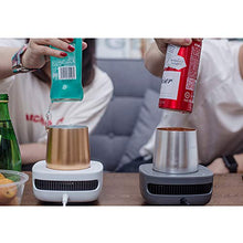 Load image into Gallery viewer, Denghl Smart Cup Quick Cooler, Portable Car Cup Cooling Cup Refrigeration Cup Beverage, for Wine Cola Drink CupCooler Instant Cooling Cup,Silver