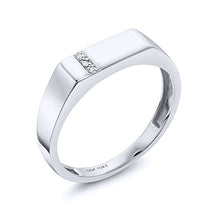 Load image into Gallery viewer, Gem Stone King 10K Solid White Gold Men's White Diamond Wedding Anniversary Band Ring (Size 10)
