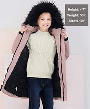 Load image into Gallery viewer, maoo garden Girls Winter Coat Heavy Fake-Down Snow Ski Jacket Fur Hood Waterproof Parka Overcoat 2017 Pink 5-6Y