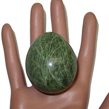 Load image into Gallery viewer, Satin Crystals Diopside Egg Collectible Green Heart Chakra Healing Love & Life Lessons Gemstone P01 (2.0 Inch)