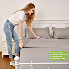 Load image into Gallery viewer, Chtoocy Luxurious Embroideried King Bed Sheet Set, 16" Extra Deep Pocket Fitted Sheet King Size , Super Soft 1800 King Bed Sheet Wrinkle Free Cooling Hypoallergenic 4PC King Sheets Set(Gray)