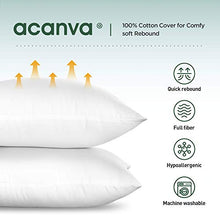 Load image into Gallery viewer, Acanva Throw Pillow Inserts, Euro Sham Form Stuffer with Premium Polyester Micro Fiber, Decorative for Bed, Couch and Sofa, White, 4 Count, 16 in-4 P