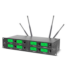 Load image into Gallery viewer, Wireless Microphone System Frequency A 8 Channel Microphone UHF 4 Handheld Mic 4 Headset 4 Lavalier Bodypack 4 Lapel Mic Karaoke System Church Speaking Conference Wedding Party Ktv