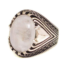 Load image into Gallery viewer, Falcon Jewelry 925 Sterling Silver Mens Ring, Natural Moonstone, Blood Stone, Emerald, Amethyst, Pearl Stone, Free Express Shipping