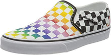 Load image into Gallery viewer, Vans Unisex-Child Classic Slip-on (Little Big Kid) (Rainbow Check (Blk/Wht), Numeric_6)