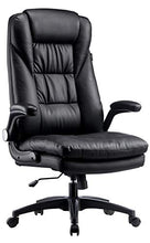 Load image into Gallery viewer, Hbada Ergonomic Executive Office Chair, PU Leather High-Back Desk Chair with Big and Tall Backrest and Cushion, Swivel Rocking Chair with Flip-up Padded Armrest and Adjustable Height, Black