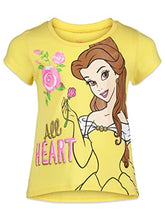 Load image into Gallery viewer, Disney Princess Belle Ariel Cinderella Jasmine Little Girls 4 Pack Graphic T-Shirts 6X