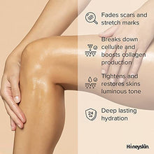 Load image into Gallery viewer, Honeyskin Skincare Body Oil for Stretch Marks and Acne Scar with Essential Oils - Dark Spot Remover for Face with Omega 3 and Vitamin E - Body and Face Moisturizer for Dry Skin with Almond Oil (8oz)