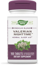 Load image into Gallery viewer, Nature’s Way Valerian Nighttime, Herbal Sleep Aid, 320 mg per Serving, Gluten-Free, 100 Tablets