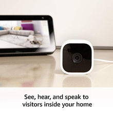 Load image into Gallery viewer, Introducing Blink Mini – Compact indoor plug-in smart security camera, 1080 HD video, motion detection, Works with Alexa – 1 camera