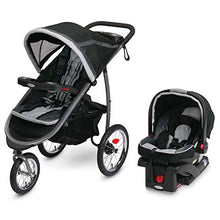 Load image into Gallery viewer, Graco FastAction Fold Jogger Travel System | Includes the FastAction Fold Jogging Stroller and SnugRide 35 Infant Car Seat, Gotham