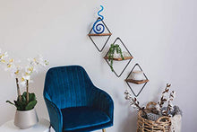 Load image into Gallery viewer, Simulayte Floating Geometric Triangle Shelves | Rustic Wall Shelf Set of 3 | Modern Wall Decor | Diamond Frame | Farmhouse Art | Mounting Hardware Included