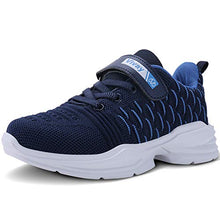 Load image into Gallery viewer, Vivay Kids Running Tennis Shoes Lightweight Casual Walking Sneakers for Boys for Big Kid(1-Dark Blue,4 Big Kid)