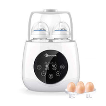 Load image into Gallery viewer, Baby Bottle Warmer Steam Sterilizer, EIVOTOR 6 in 1 Double Bottle Baby Bottle Warmer, LED Display & Baby Food Rapid Heater Warm Milk Formula Heat Food Defrost, BPA Free