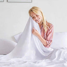 Load image into Gallery viewer, Wonwo Bed Sheet Set Queen Size Hotel Luxury Quality Sheets Brushed Microfiber 1800 Thread Count Sheets Hypoallergenic 16 inch Deep Pocket, 1 Flat Sheet, 1 Fitted Sheet, 2 Pillowcases, White