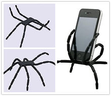 Load image into Gallery viewer, ANGELANGELA 3222641 Universal Multi-Function Portable Spider Flexible Grip Holder for Smartphones and Tablets, Black