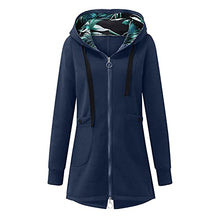 Load image into Gallery viewer, Aniywn Women's Soft Fleece Comfortable Jacket High Neck Casual Solid Basic Lightweight Full Zip Pocket Hoodie Sweatshirts Navy