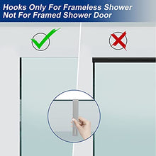 Load image into Gallery viewer, BSKSSK Shower Door Hooks, 7.5 Inches Over The Door Towel Hooks Hanger Extended for Bathroom Frameless Glass Door, Robe Sponge Bath Hook Stainless Steel Silver 2 Pack