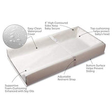 Load image into Gallery viewer, Sealy Baby Soybean Comfort 3-Sided Contoured Diaper Changing Pad for Dresser or Changing Table, White, 32” x 16”