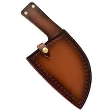 Load image into Gallery viewer, Authentic XYJ Full Tang 6.7 Inch Forging Serbian Chef Knife Kitchen Knife With Leather Sleeves