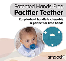 Load image into Gallery viewer, SMOOCH Pacifier Teething Toys for Babies 6-12 Months - Silicone Baby Teether Toy - Soothe Infant Sore Gums - Soft & Safe Hands-Free Freezable Teething Relief - Honeycomb Bubble Bump (Blue)