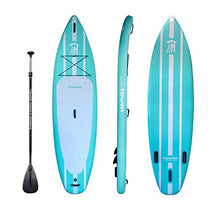 Load image into Gallery viewer, Tower Inflatable 10’4” Stand Up Paddle Board - (6 Inches Thick) - Universal SUP Wide Stance - Premium SUP Bundle (Pump & Adjustable Paddle Included) - Non-Slip Deck (Mermaid - 10'4")