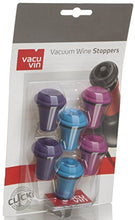 Load image into Gallery viewer, Vacu Vin Wine Saver Vacuum Stoppers Set of 6– Blue/Pink/Purple