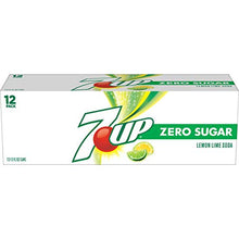 Load image into Gallery viewer, Diet 7UP Lemon Lime Soda, Zero Calories and Caffeine Free, 12 Fl Oz Cans (pack of 12)